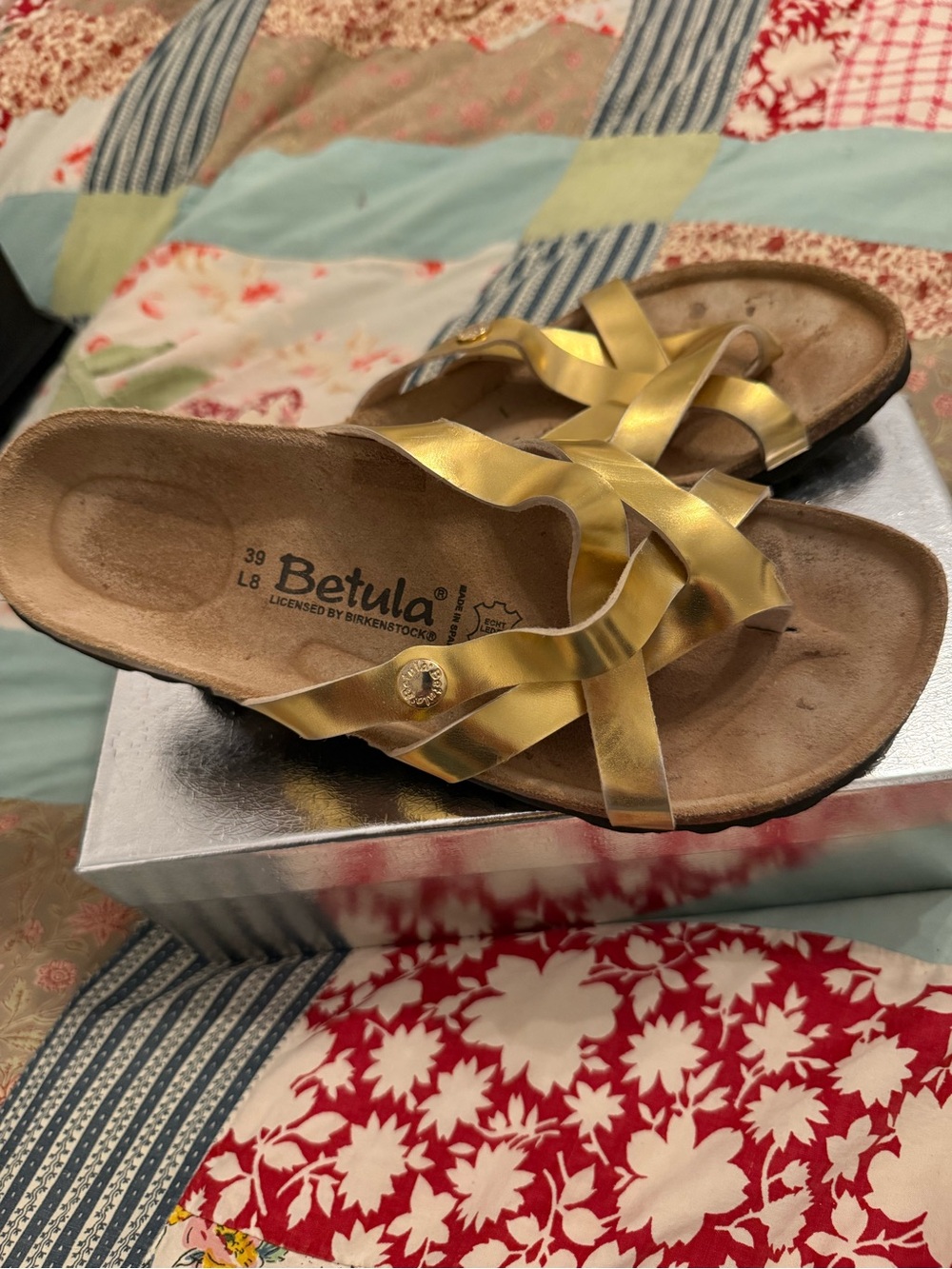 Birkenstock Betula Mia Gold Sandals - Size 39 - Picture 3 of 5